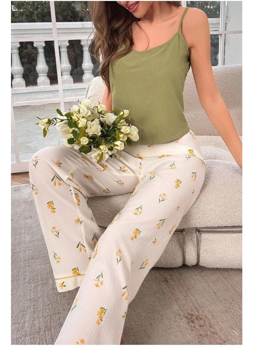 Bella Notte Floral Patterned Long Seasonal Pajama Set