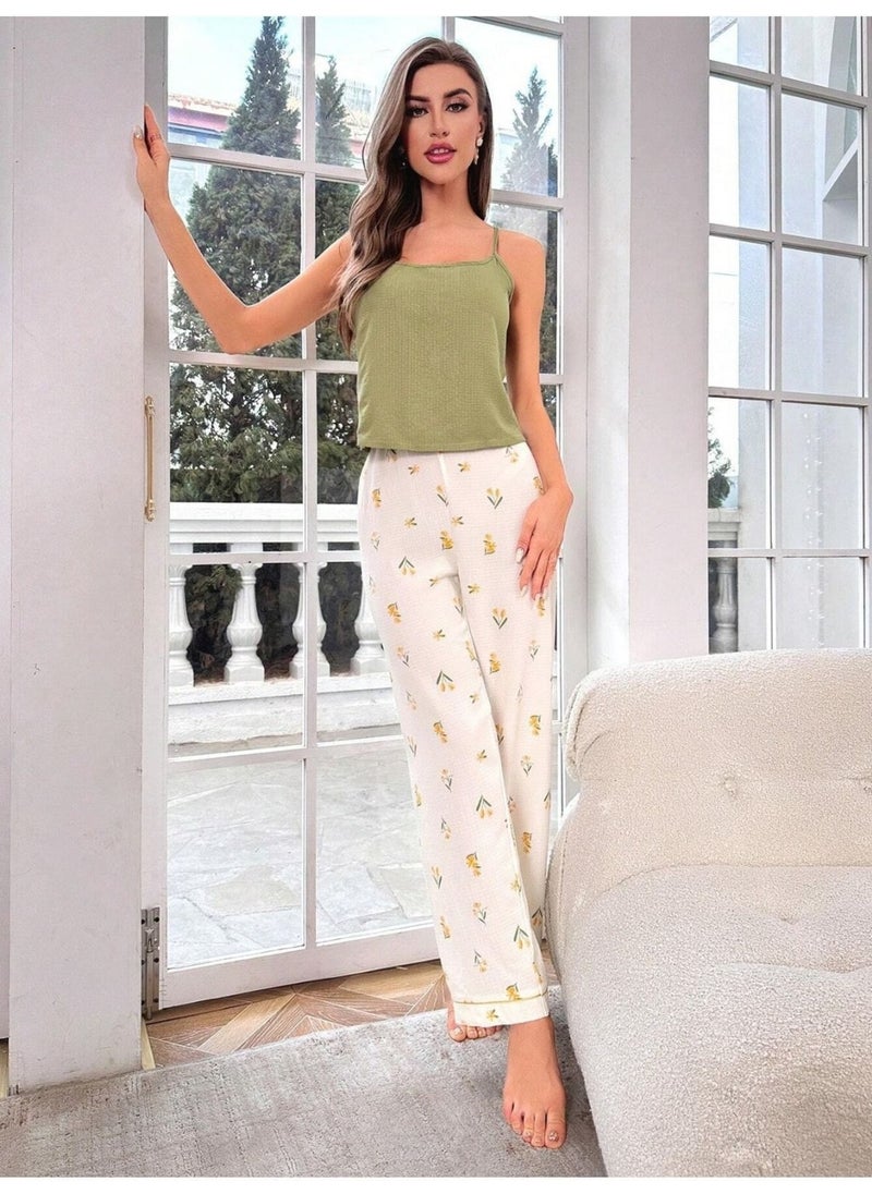 Bella Notte Floral Patterned Long Seasonal Pajama Set  - Image 5