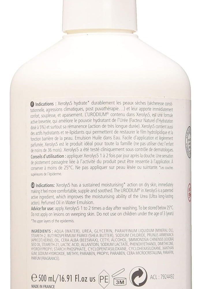 LYSASKIN Xerolys 5 Moisturizing Cream for Dry Skin - 500ml - Image 3