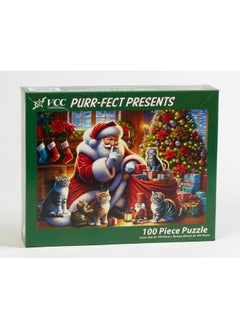 Vermont Christmas Company Vermont Christmas Company - Purr-FECT Presents 100 Piece Jigsaw Puzzle - Large Interlocking Pieces Perfect for Kids & Adults Alike - 19" x 13"  - Image 2