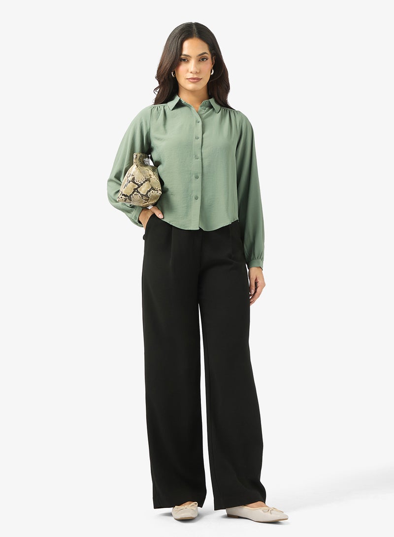 VERO MODA Vmani Long Sleeve Button Down Shirt - Image 4