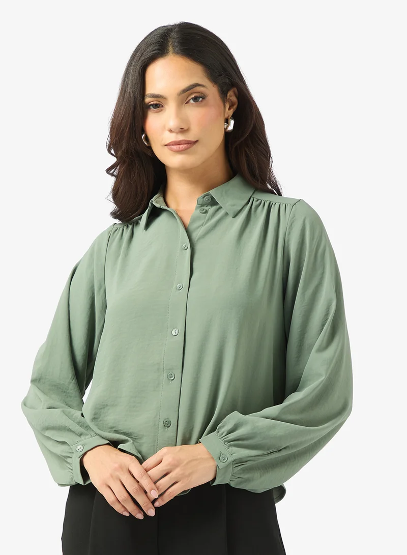 Vmani Long Sleeve Button Down Shirt