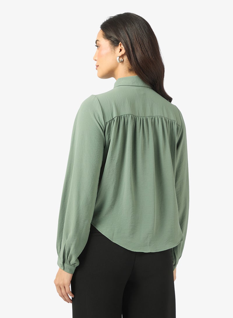 VERO MODA Vmani Long Sleeve Button Down Shirt - Image 2