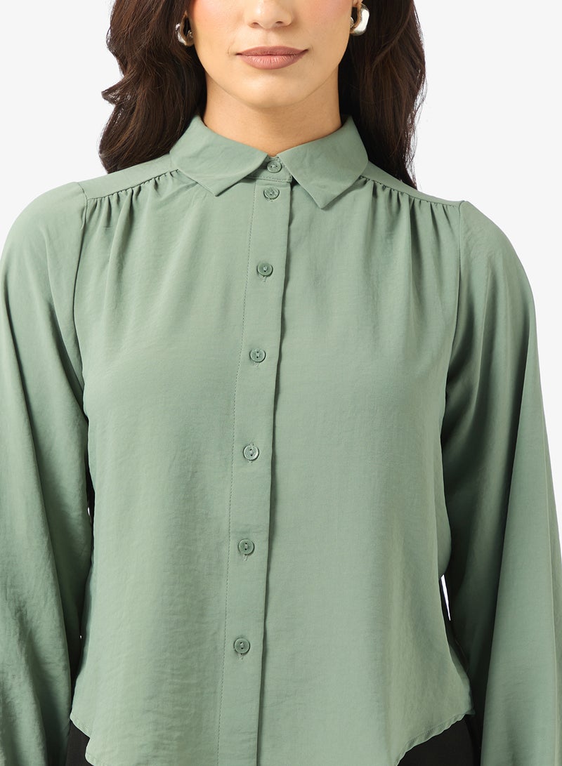 VERO MODA Vmani Long Sleeve Button Down Shirt - Image 3