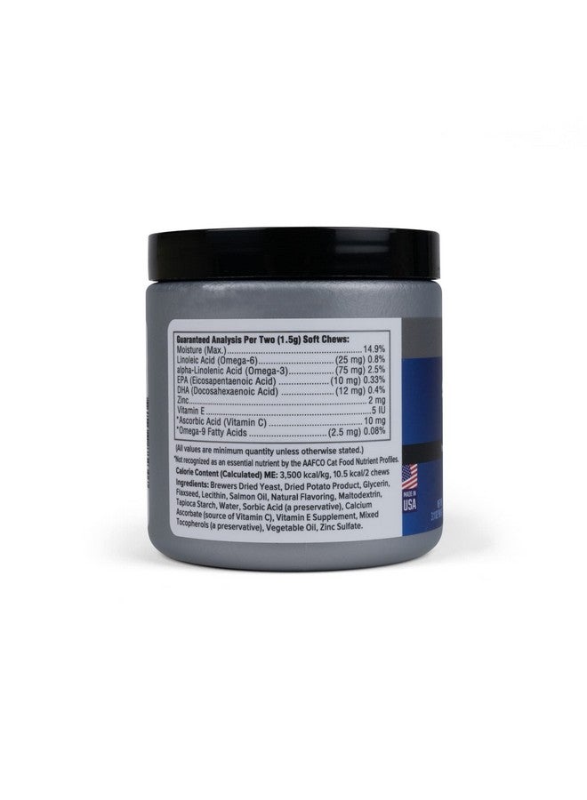 GNC Pets Ultra Skin & Coat Soft Chews, Cats, Chicken Flavor. 60-ct in an 8-oz Canister | Skin and Coat Supplements for Cats in Chewable Chicken Flavor - Image 3