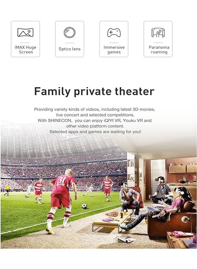 General Virtual Reality VR Headset 3D Glasses Headset VR Goggles TV, Movies & Video Games Compatible iOS, Android & Support 4.7-6.53 inches with remote control  - Image 5