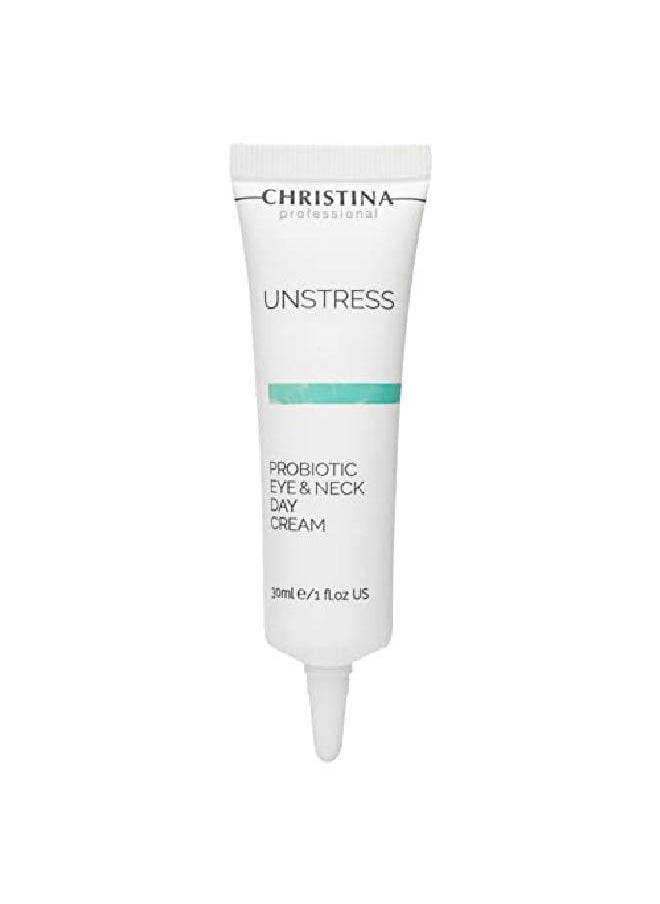 -CHRISTINA- - Unstress Probiotic Eye & Neck Day Cream Antioxidant Rich Deep Moisturizer For Normal Dry & Sensitive Skin 1 Fl Oz (30 Ml) - Image 1