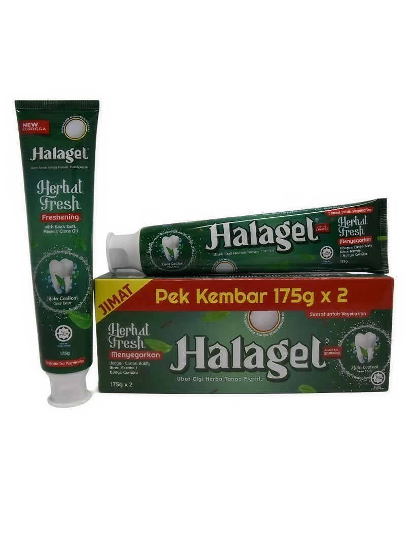 Halagel Halagel Herbal Blast Twinpack 175g+175g - Non-Fluoridated Toothpaste - Image 1