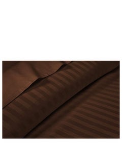 EXPRESS BEDSHEETS Hotel Quality King Size Egyptian Twill Stripe Cotton bedsheet 3 Pcs Bed Linen set with one flat bedsheet & two pillow covers Soft & Breathable, Luxury Premium Cotton, Wrinkle Free and Machine Washable  - Image 3
