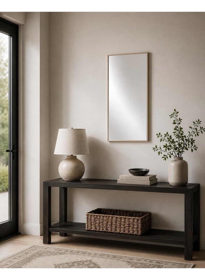 Rectangular Wall Mirror 41 x 71 cm, Champagne Gold PVC Frame, Modern Wall Mounted Decorative Mirror 40 x 70 cm for Bedroom, Dk Bathroom, Living Room, Hallway, Dressing Room & Vanity - Image 1
