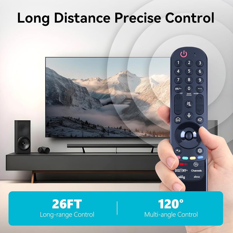 ZWP New MR23GA AKB76043102 Remote Control for LG Smart TV Replaced AN-MR22GA AN-MR21GA AN-MR23GN AN-MR22GN AN-MR23GA Remote, Compatible with LG TVs Since 2019-2023 Model Without Voice Pointer Function - Image 5
