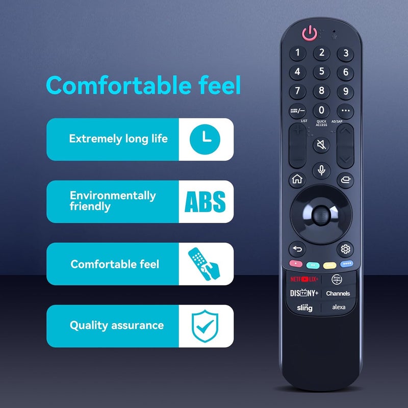 ZWP New MR23GA AKB76043102 Remote Control for LG Smart TV Replaced AN-MR22GA AN-MR21GA AN-MR23GN AN-MR22GN AN-MR23GA Remote, Compatible with LG TVs Since 2019-2023 Model Without Voice Pointer Function - Image 3