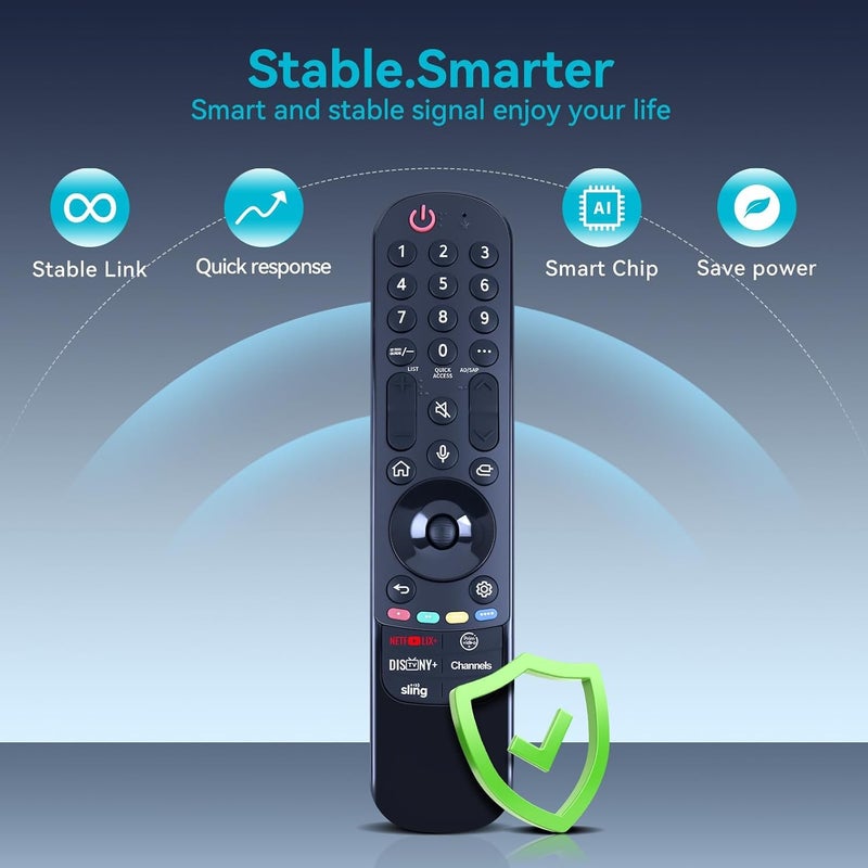 ZWP New MR23GA AKB76043102 Remote Control for LG Smart TV Replaced AN-MR22GA AN-MR21GA AN-MR23GN AN-MR22GN AN-MR23GA Remote, Compatible with LG TVs Since 2019-2023 Model Without Voice Pointer Function - Image 2