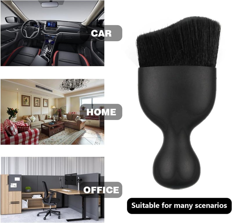 NGHEY 2 PCS Car Detailing Brush, Soft Bristles Detailing Brush Dusting Tool, Auto Interior Soft Hair Removal Brush, Fit for Automotive Dashboard, Air Conditioner Vents, Leather, Computer (Black #113) - Image 5