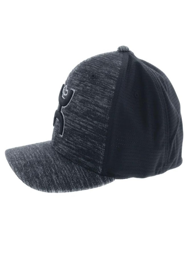 HOOEY Men's Ash Flexfit Fitted Hat (US, Alpha, Large, X-Large, Black/Grey) - Image 3