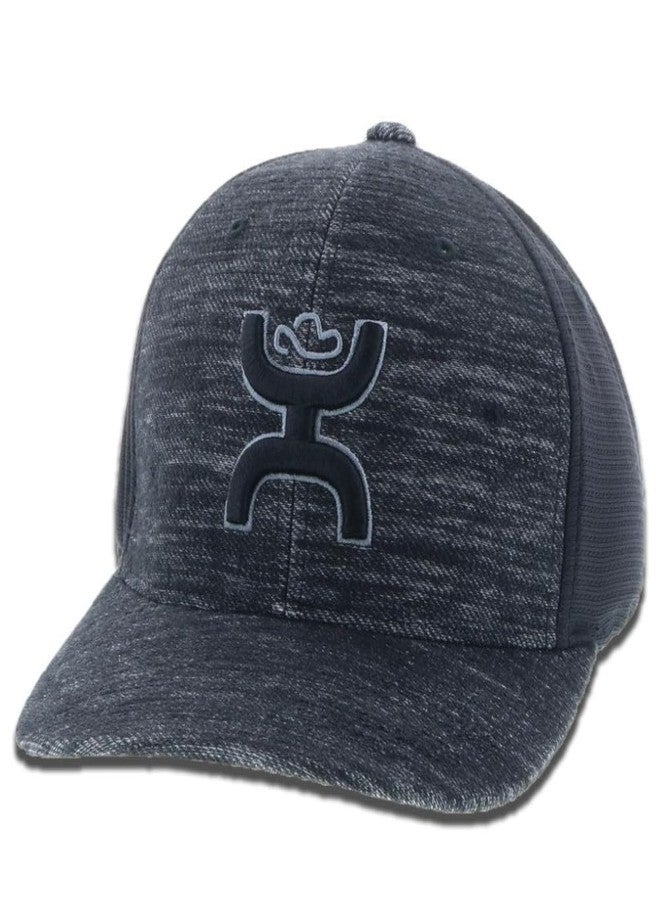 HOOEY Men's Ash Flexfit Fitted Hat (US, Alpha, Large, X-Large, Black/Grey) - Image 1