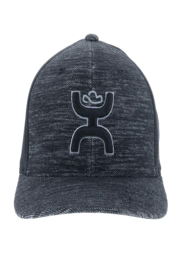HOOEY Men's Ash Flexfit Fitted Hat (US, Alpha, Large, X-Large, Black/Grey) - Image 4