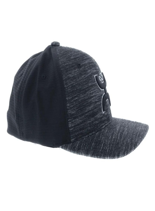 HOOEY Men's Ash Flexfit Fitted Hat (US, Alpha, Large, X-Large, Black/Grey) - Image 5