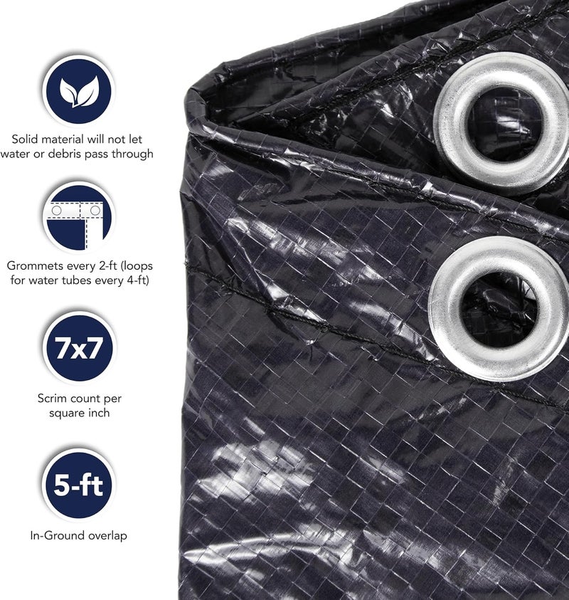 Blue Wave 8-Year 16-ft x 36-ft Rectangular In Ground Pool Winter Cover - Image 4