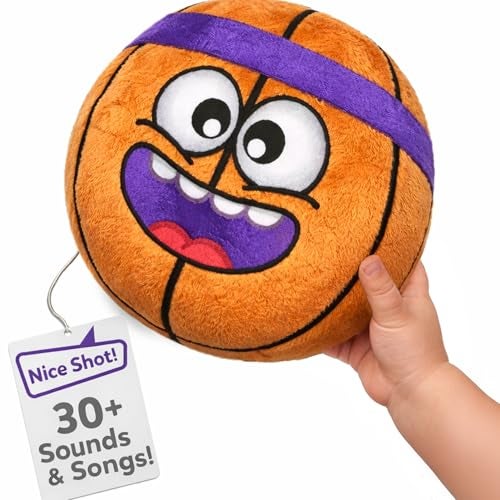 Move2Play Hilariously Interactive Toy with Music  Sound Effects for Boy  Girl  Ball for Toddler  Baby  6 12 18 Months  1 2 3 Year Old Basketball - Image 1
