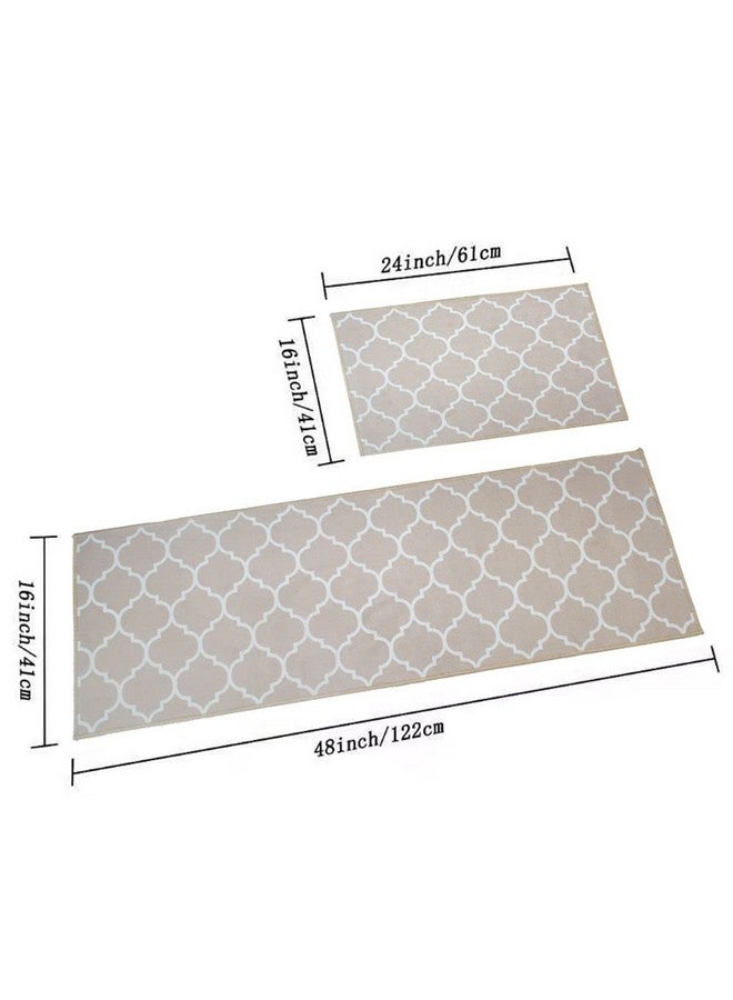 Home-Cloud حصيرة مطبخ مستطيلة من هوم كلاود | مضادة للانزلاق، ناعمة، قابلة للغسل، تصاميم مطبوعة للأرضيات، المطبخ والغرف (6 مم سمك) عبوة من 2 تحتوي على (1 كبيرة (41 × 122 سم) 1 صغيرة (41 × 61 سم)) - Image 4