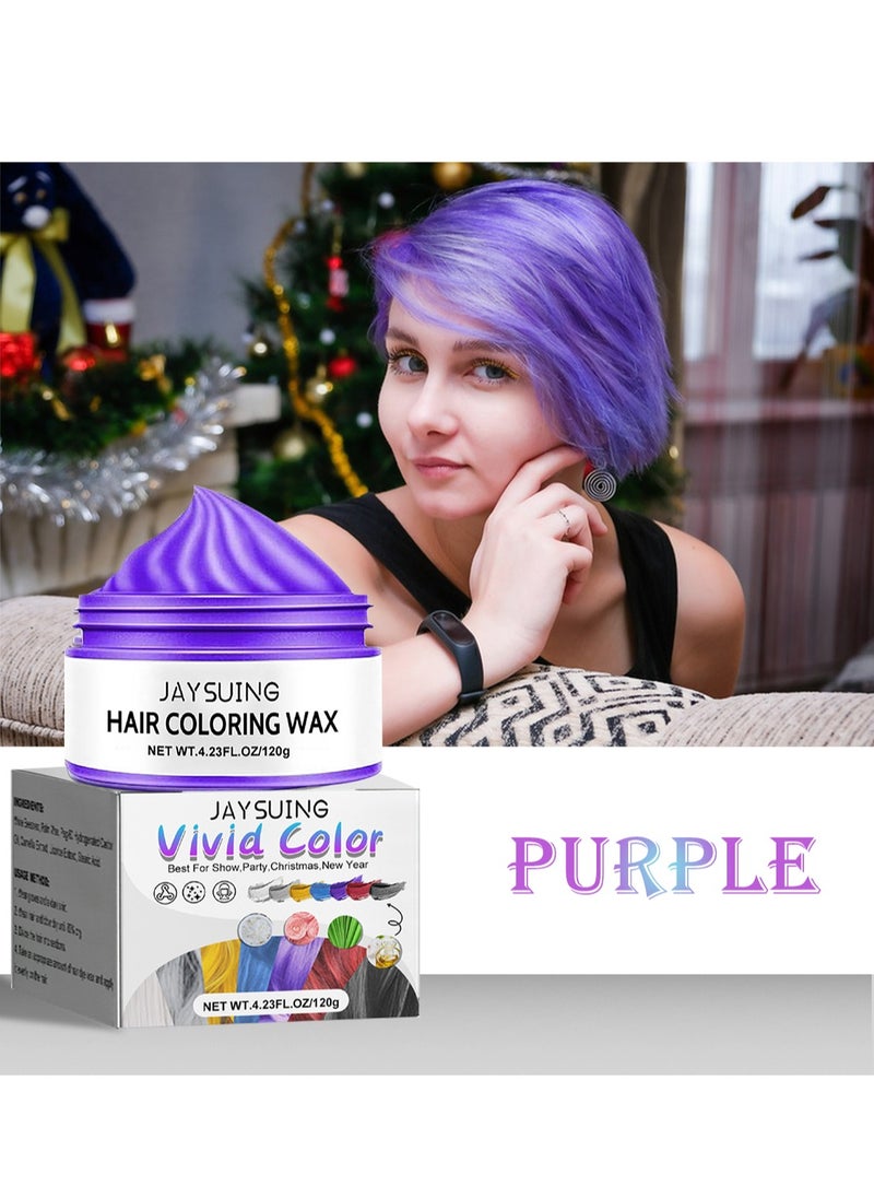 Jaysuing - Hair Coloring Wax, Hair Color Cream, Long Lasting Easy to Apply Natural Washable Temporary Hair Dye Color Wax for Cosplay Festival School Parties and Fashion Events 120g - Image 1