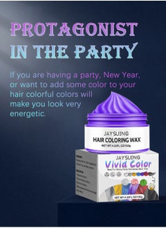 Jaysuing Hair Coloring Wax, Hair Color Cream, Long Lasting Easy to Apply Natural Washable Temporary Hair Dye Color Wax for Cosplay Festival School Parties and Fashion Events 120g  - Image 3