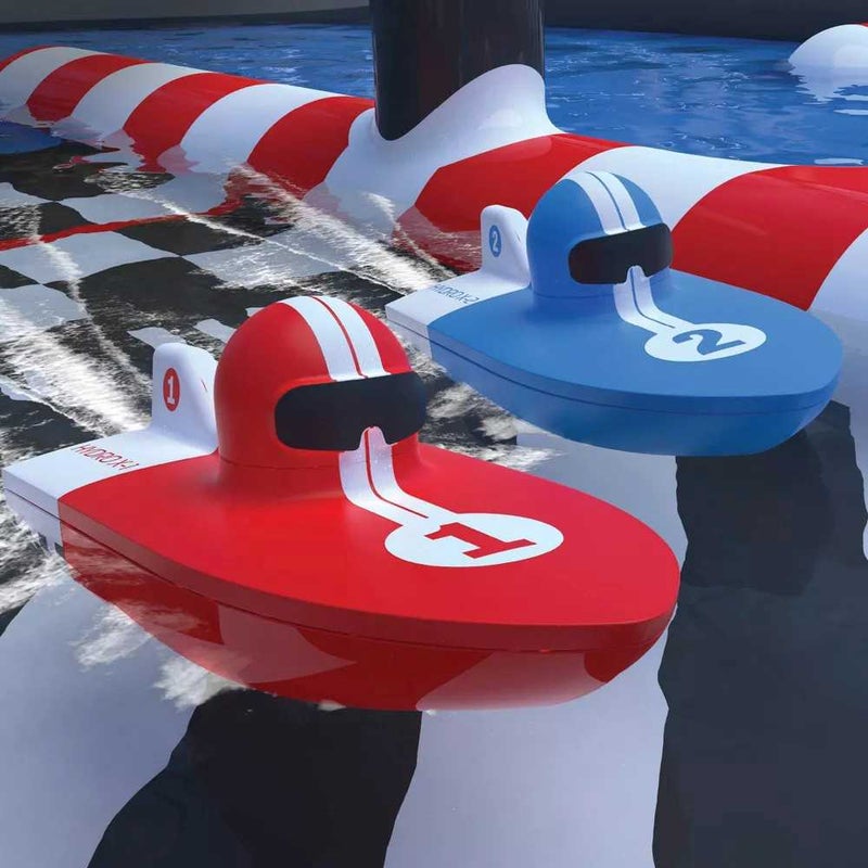 Sharper Image Hydro Racers Inflatable Pool Race Track with 2 RC Boats - Image 2