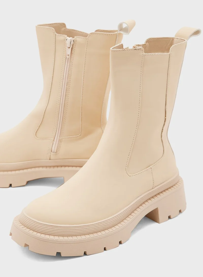Ginger Chunky Sole Chelsea Boot