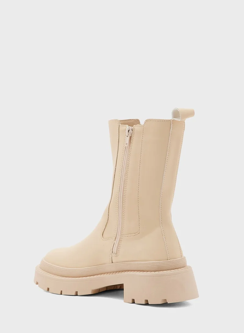 Ginger Chunky Sole Chelsea Boot