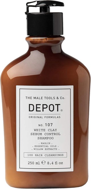 White Clay Sebum Control Shampoo for Oily Hair - Absorb Excess Oil, Purifies the Scalp & Extends Time Between Washes (250 ml)