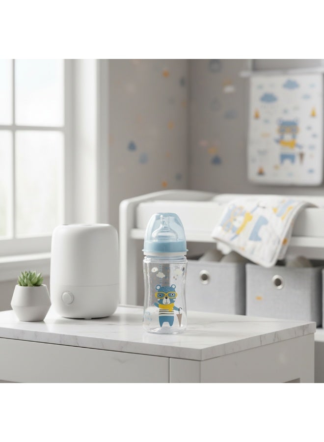 Canpol Babies EasyStart Anti-Colic Feeding Bottle | Bonjour Paris Bear Design | 240 ml | 3m+ | BPA Free | Soft Silicone Teat | Natural Flow - Image 5