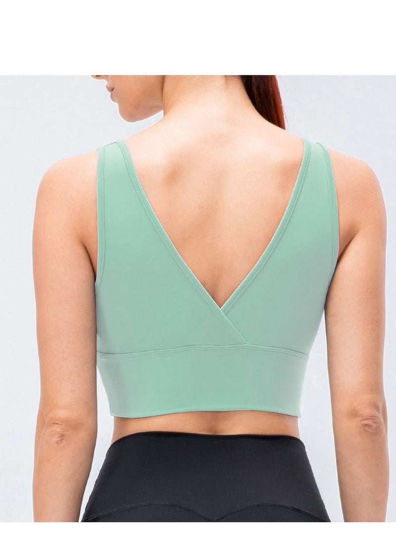 Loquat New  nylon shock gathering running bra yoga vest  - Image 2