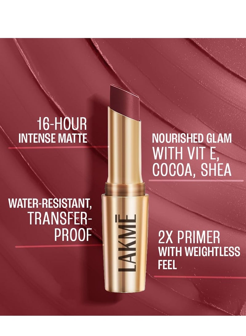LAKME LAKMÉ 9To5 Primer + Matte Lip Color Mp8 Rosy Sunday, 3.6 G  - Image 3