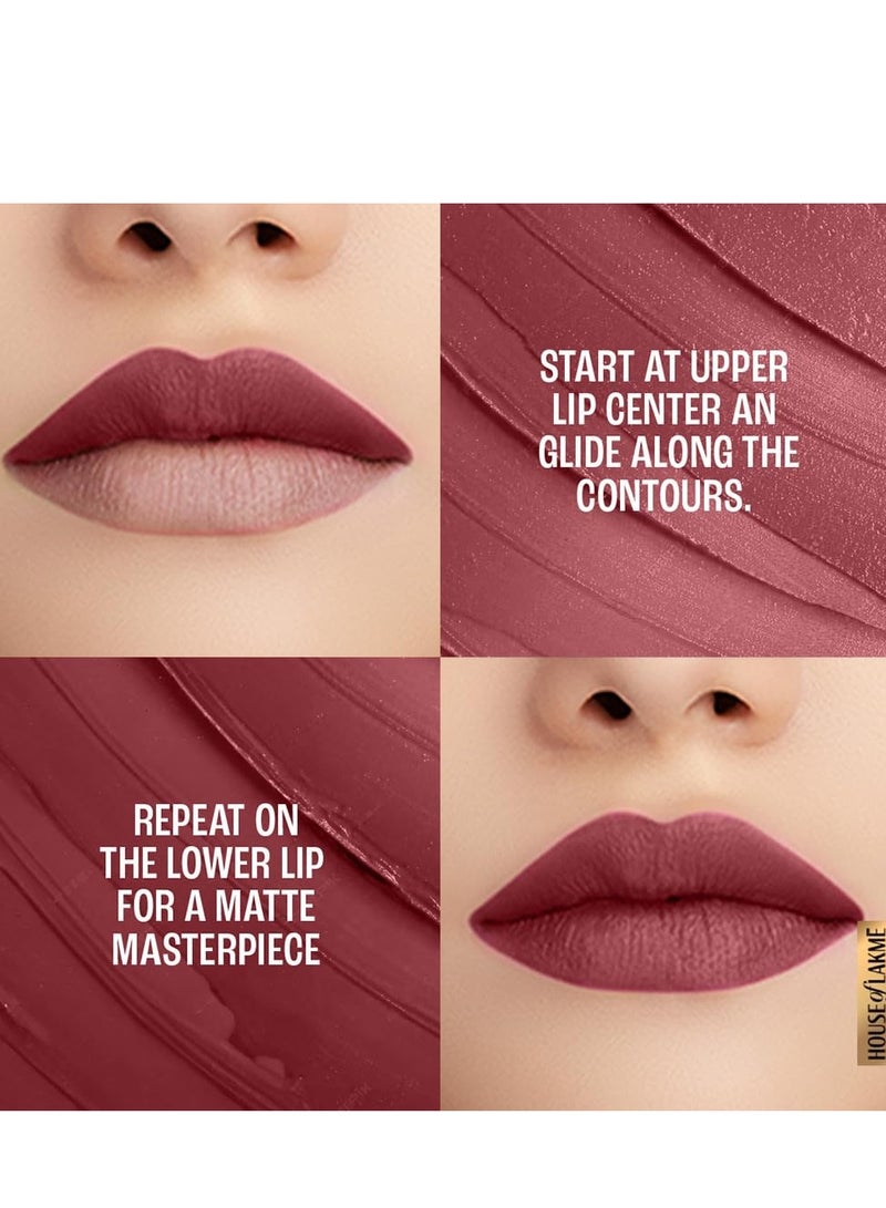 LAKME LAKMÉ 9To5 Primer + Matte Lip Color Mp8 Rosy Sunday, 3.6 G  - Image 4