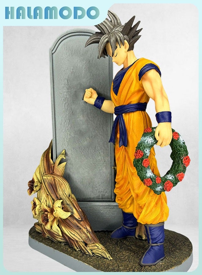 HALAMODO Dragon Ball Super Saiyan Goku Toriyama Akira Memorial Stele Figure, Desk Centerpiece and Birthday Gift 23cm - Image 3