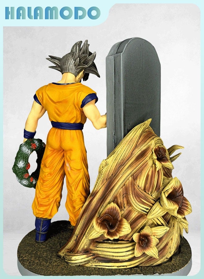HALAMODO Dragon Ball Super Saiyan Goku Toriyama Akira Memorial Stele Figure, Desk Centerpiece and Birthday Gift 23cm - Image 4