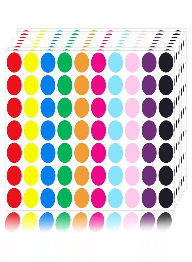 Ouzoustate 6020 PCS Dot Stickers- 3/4" Color Round Circle Coding Label 10 Colored Dot Stickers for Toddlers, Classroom，Papers，Market Etc - Image 1