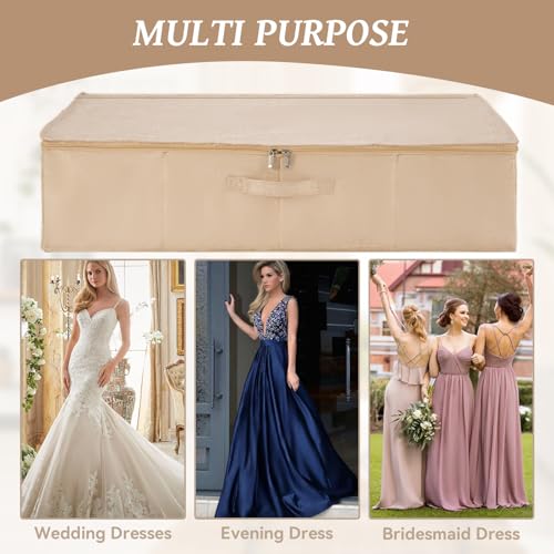 CINPIUK Wedding Dress Storage Box with 40 Sheets Large Acid Free Tissue Paper and 1 Pair Microfiber Gloves, Wedding Gown Preservation Box for Bridal Essentials - Image 5