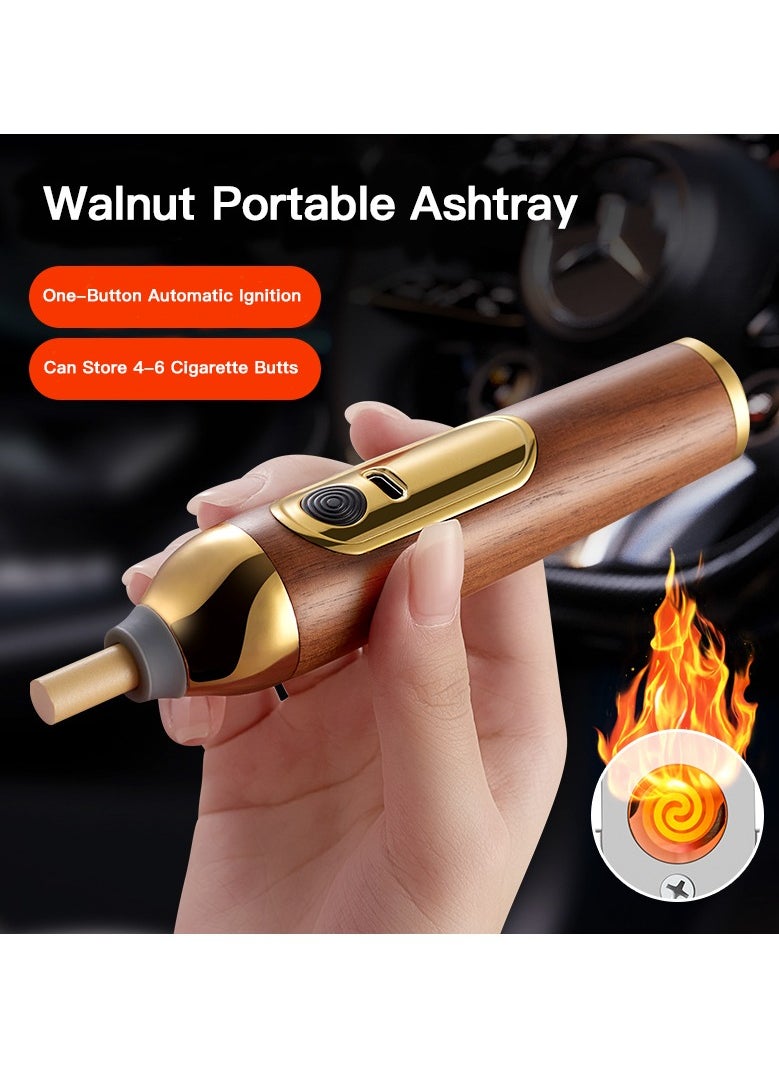 Generic Handheld car ashtray, windproof and leakproof, large capacity portable ashtray with lid, suitable for car, home, office and outdoor use  - Image 2