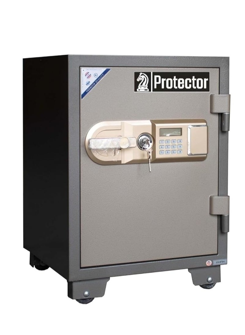 Protector - Protecter Safe PT67E4 Fireproof Safe - Anti-Theft Safe with Adjustable Shelf, Numeric Keypad, Double Locks with Lockable Interior Drawer (H67 x W48 x D46 cm, 120 kg) - Made in Vietnam - Image 1