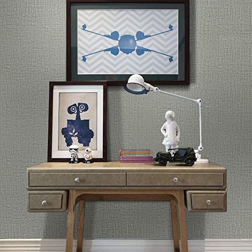 SD ENTERPRISES Textured Self Adhesive Waterproof Wallpaper Furniture Film Contact Paper for Table top,Furniture, Almirah Doors and Other DIY, Renovation Project (45x600 Grey Fabric) - Image 2