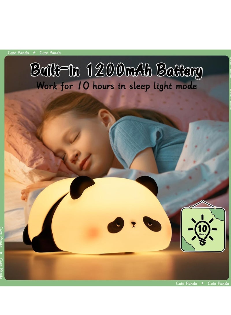 ELTRAZONE Children's Night Light, Panda Night Lamp, Children, 3 Light Modes, Nursing Light, Dimmable with Timer, Touch Control, Silicone Night Light, Baby, USB Rechargeable Panda Lamp, Cute Night Light, - Image 5