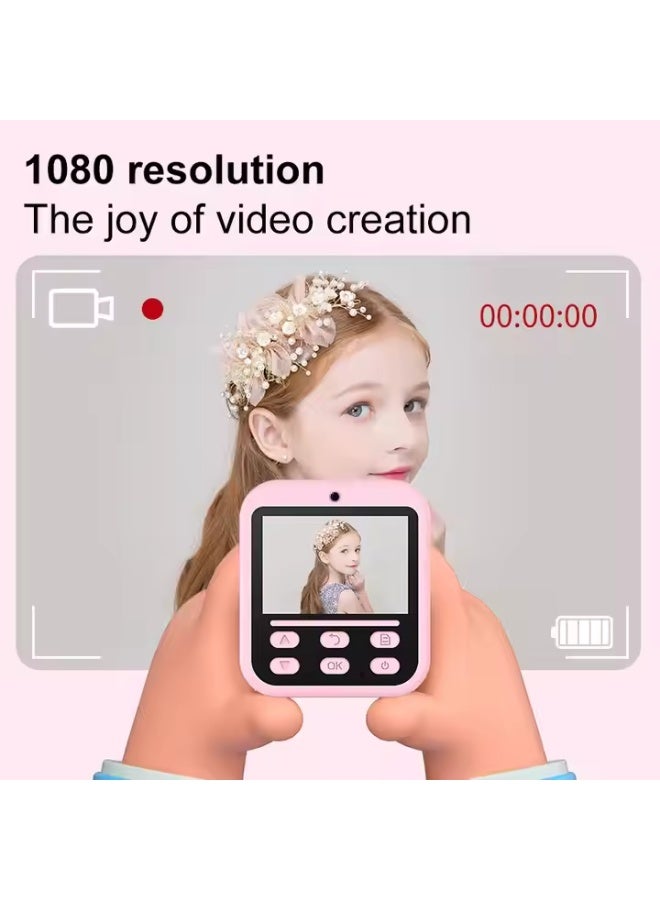 جاجيك Kids Instant Print Digital Camera – HD Portable Camera with 2.4" Screen, Dual Lens, Zero-Ink Printing, USB Rechargeable, Fun Toy Camera for Boys & Girls Ages 3–12, Ideal Gift for Kids - Image 2