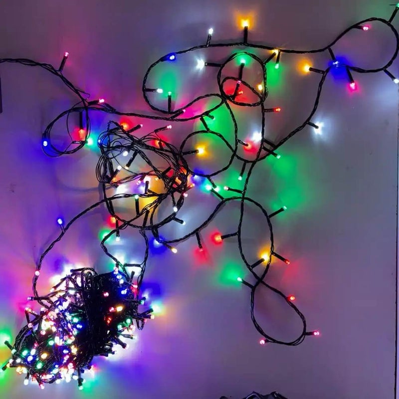 Decorative إضاءة خيط كهربائية زخرفية مع 300 لؤلؤة LED للديكور الداخلي والخارجي - متعددة الألوان - Image 1