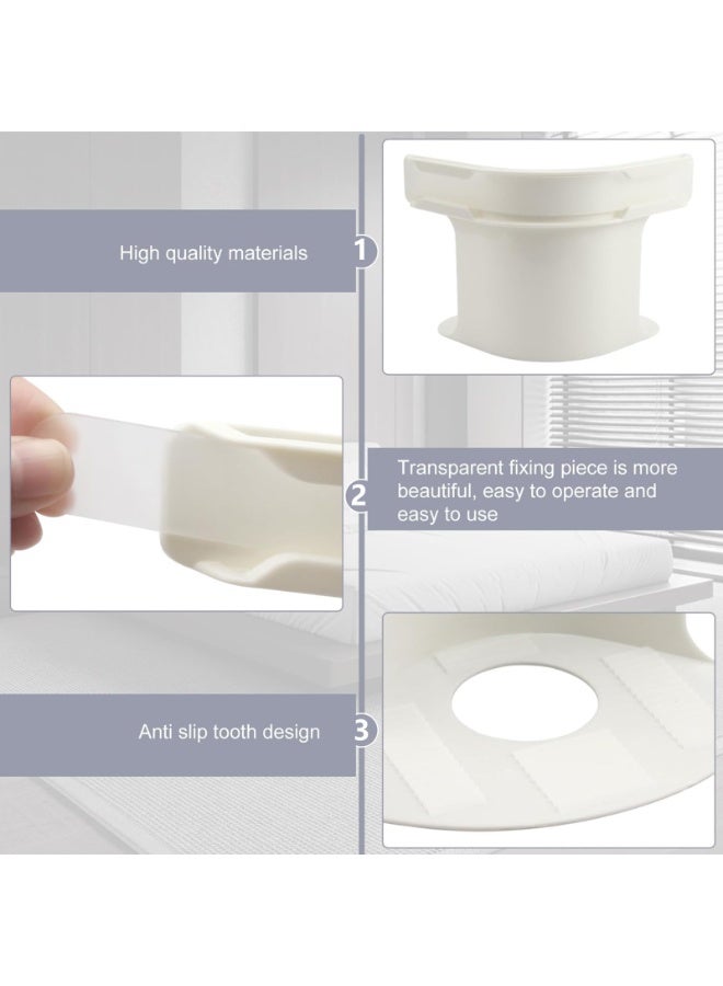 4 Pcs Bed Sheet Fasteners, Non-Slip Mattress Sheet Holders with Lock Strips, Heavy Duty Bedding Clips for All Size Mattress - White - Image 4