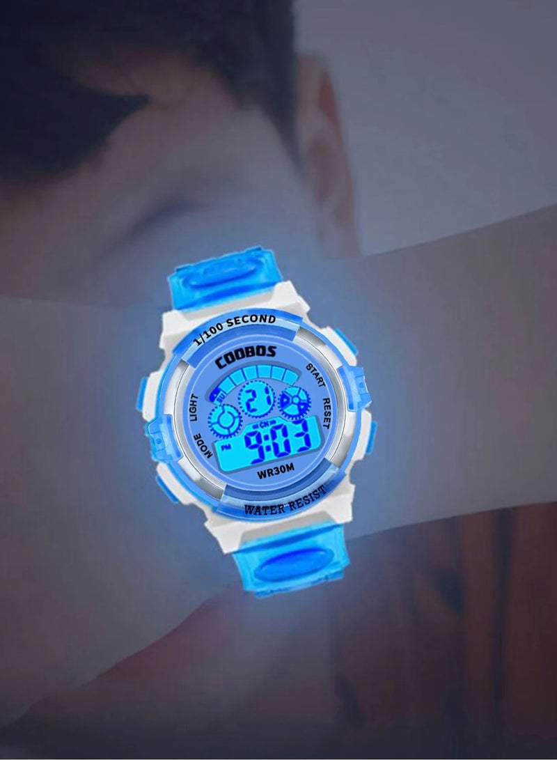 COOBOS Kids Electronic Watches Color Luminous Dial Life Waterproof Multi Function Luminous Aalarm Clocks Watch For Boys And Girls - Image 2