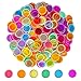 SEETOOOGAMES Magnetic Bingo Chips Counters 300 Pieces Transparent Counting Game Chips Clear Plastic Math Markers for Classroom 19mm Mixed Color - Image 3