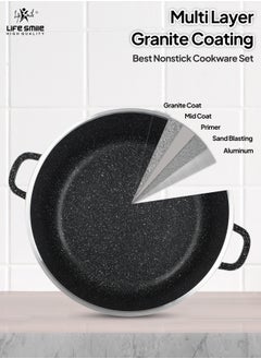 Life Smile Cooking Pot | Soup Pot With 5mm Sturdy Glass Lid | PFOA Free Oven Safe | Induction Bottom | Easy Handwash  - Image 3