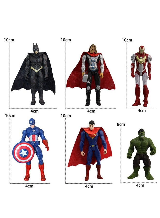 MARVEL 6-Piece Superhero Action Figure Set - 5-inch Poseable Figures with Capes, Accessories - for Kids Ages 3+, Imaginative Play, Birthday Parties & Collecting - Durable PVC, Classic Heroes - Image 4